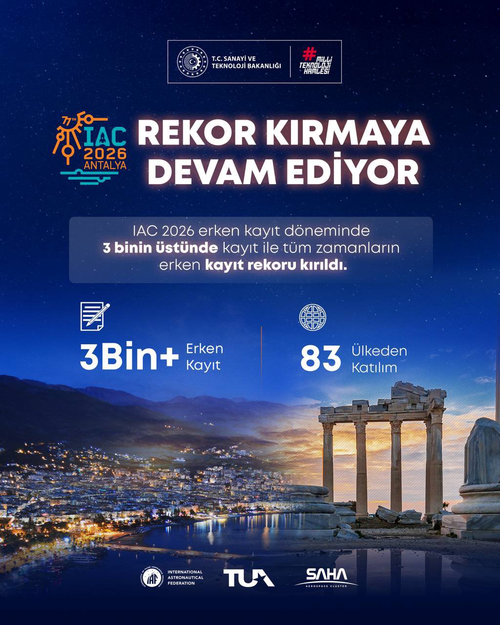77. Uluslararası Uzay Kongresi Erken Kayıtlarda Rekor Kırdı