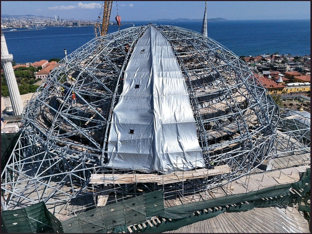 Ayasofya-i Kebir Camii’nde Restorasyonda Önemli Bir Aşamaya Geçildi