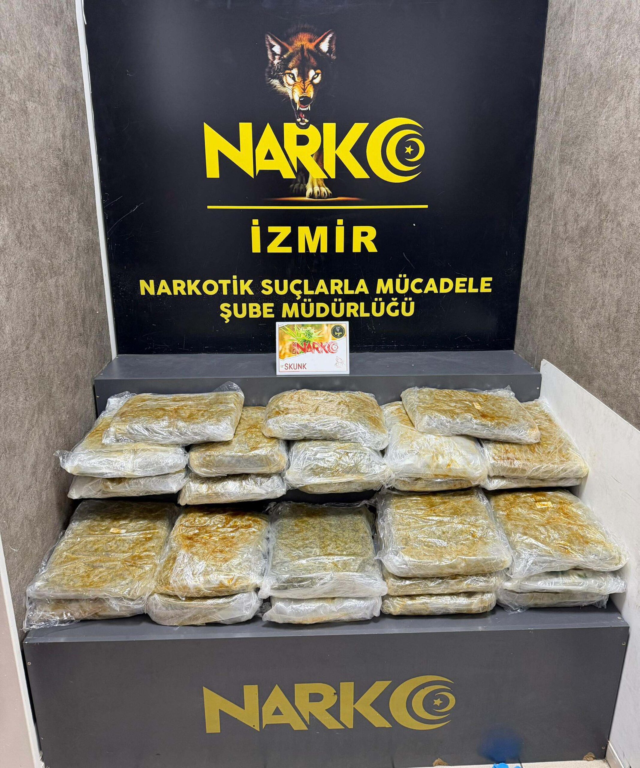 İzmir’de Uyuşturucu Operasyonu: Yaklaşık 30 Kilo Skunk Ele Geçirildi